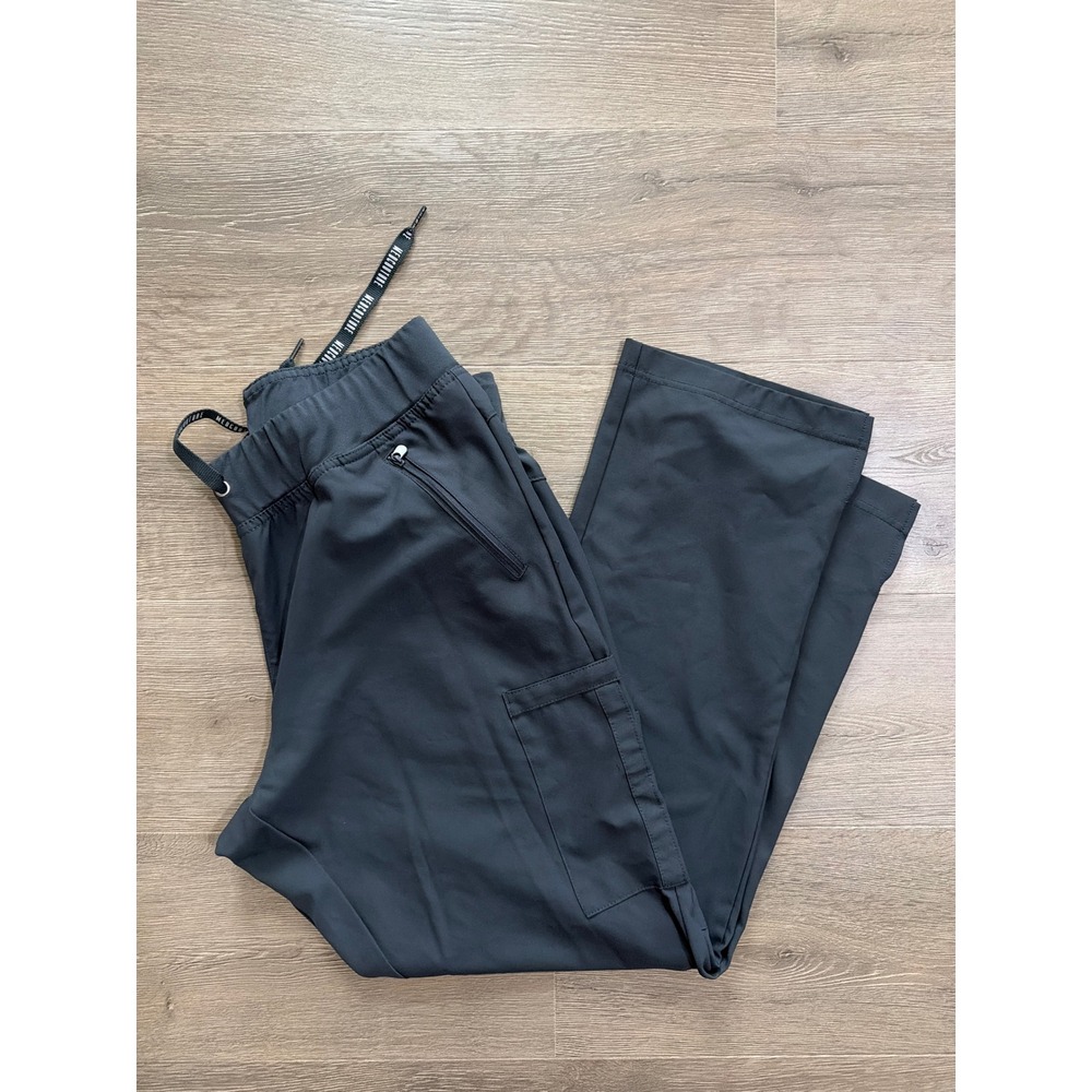 Med Couture Insight Women Scrub Set Charcoal Grey V-Neck Top Cargo Pants Large - Picture 5 of 7